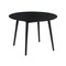 Armen Living Arcadia 42" Round Dining Table in Black Wood LCARDIBL42 - alternate 1